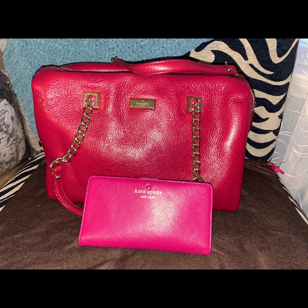Kate spade satchel and wallet.